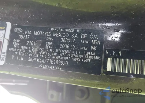 2018 Kia Forte Lx из США, поврежденный, VIN 3KPFK4A77JE189620